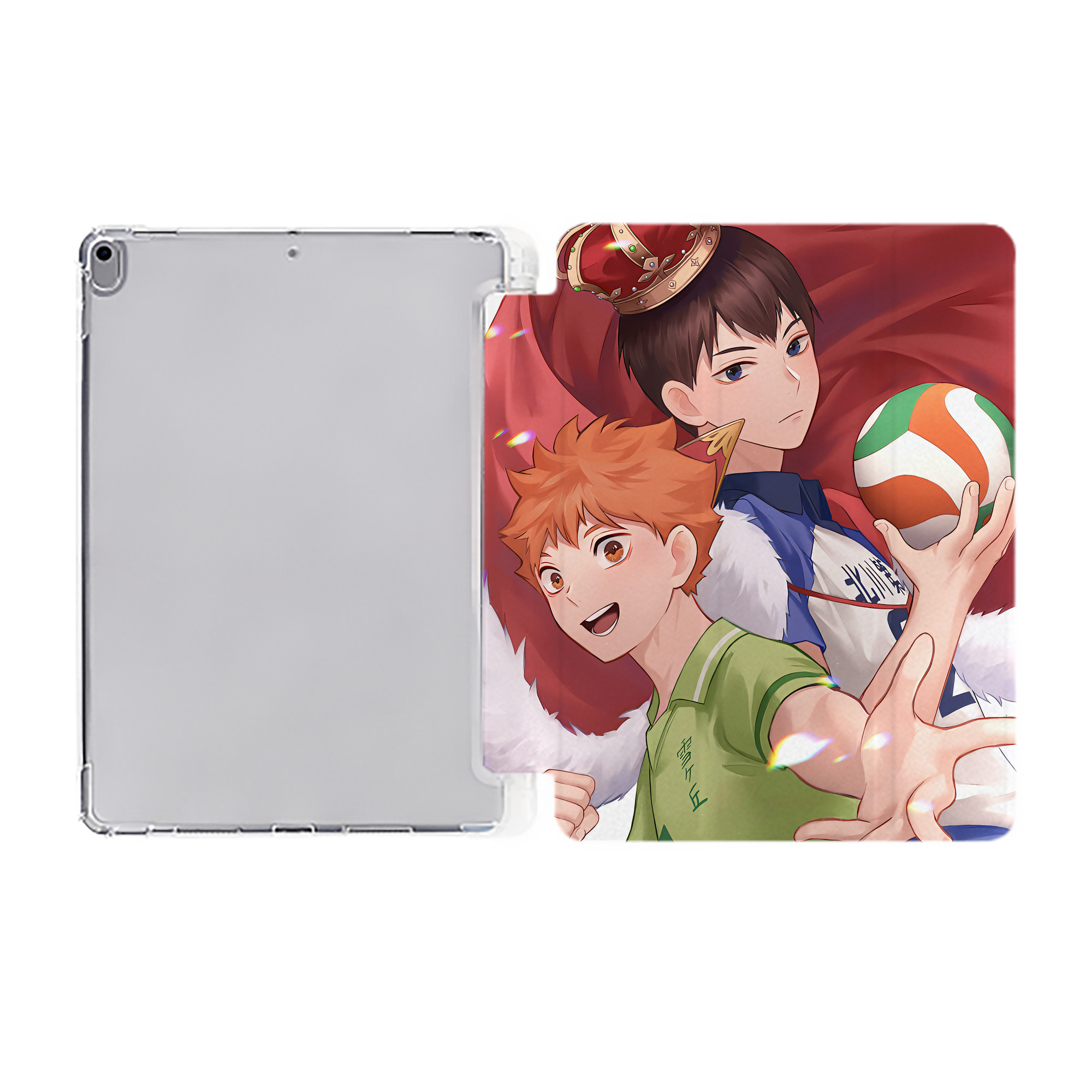 （画像用） ハイキュー!! Haikyu!! IPad ケース ペン収納付き 三つ折りスタンド PUレザー×シリコン 対応機種9.5/10.5/10.9インチ